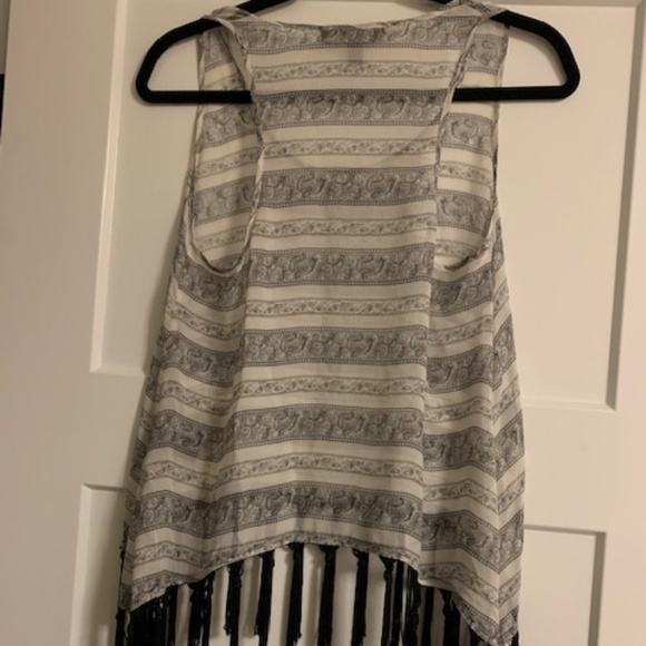 Elizabeth & James Fringe Silk Top - Picture 3 of 5